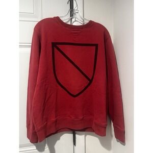 Saturdays Surf NYC Men's Red Sweatshirt Crewneck Black Shield Graphic Sz M